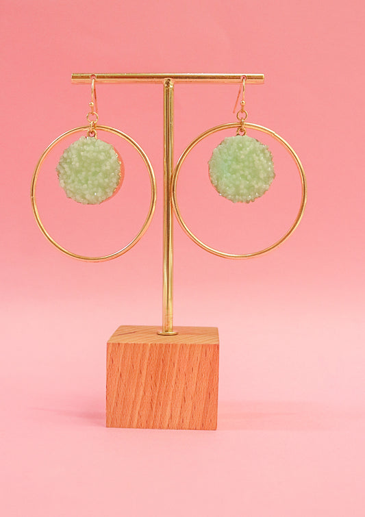 Round dangler earrings