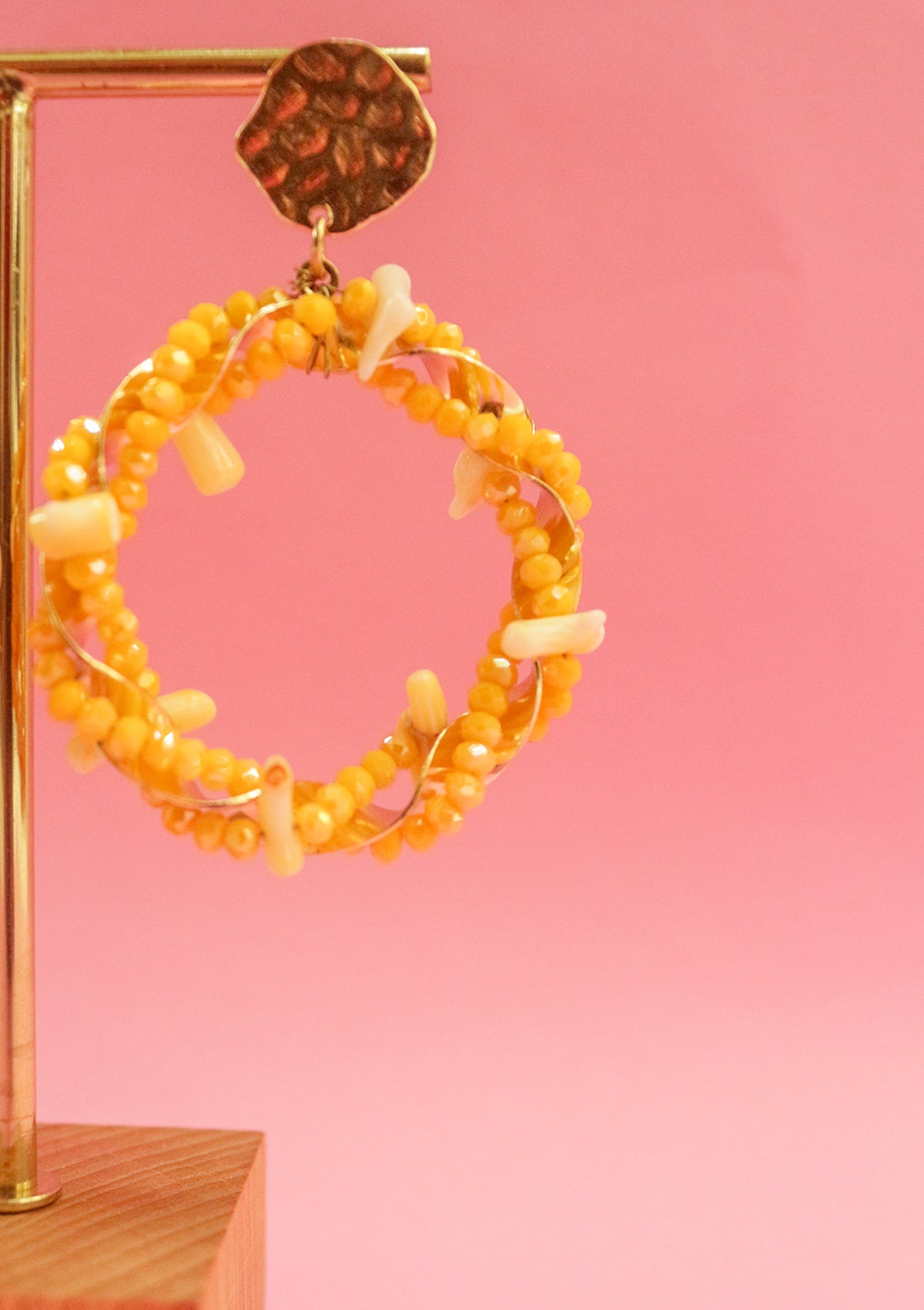 Sunshine hoop earrings