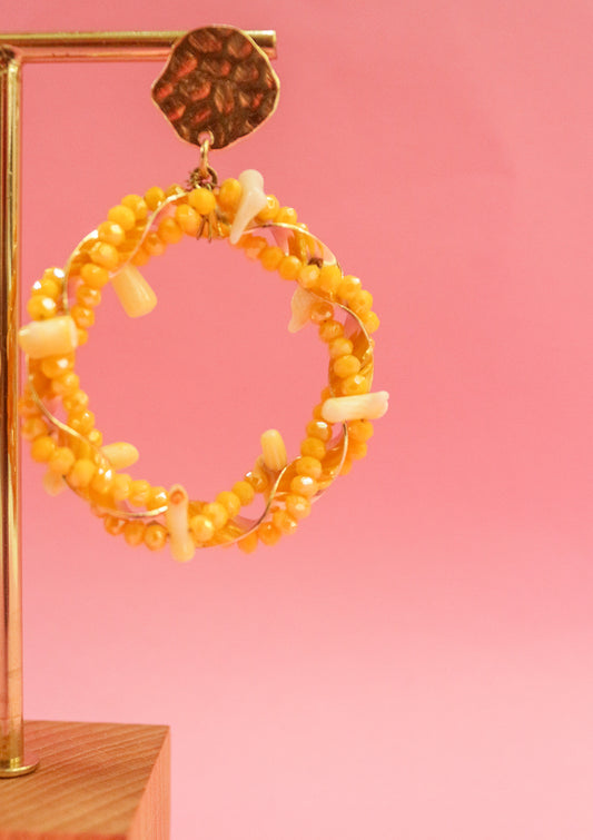 Sunshine hoop earrings
