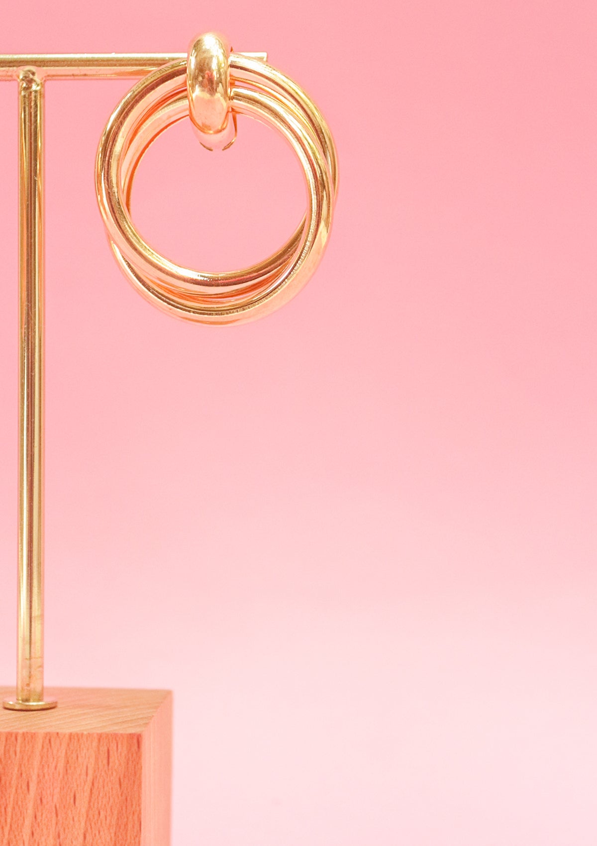 Twin-layered hoop earrings