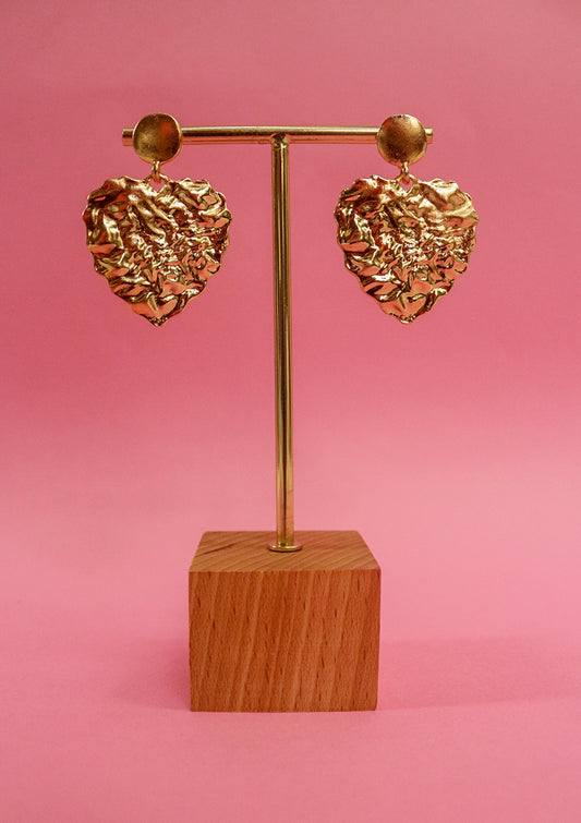 Heart dangle earrings
