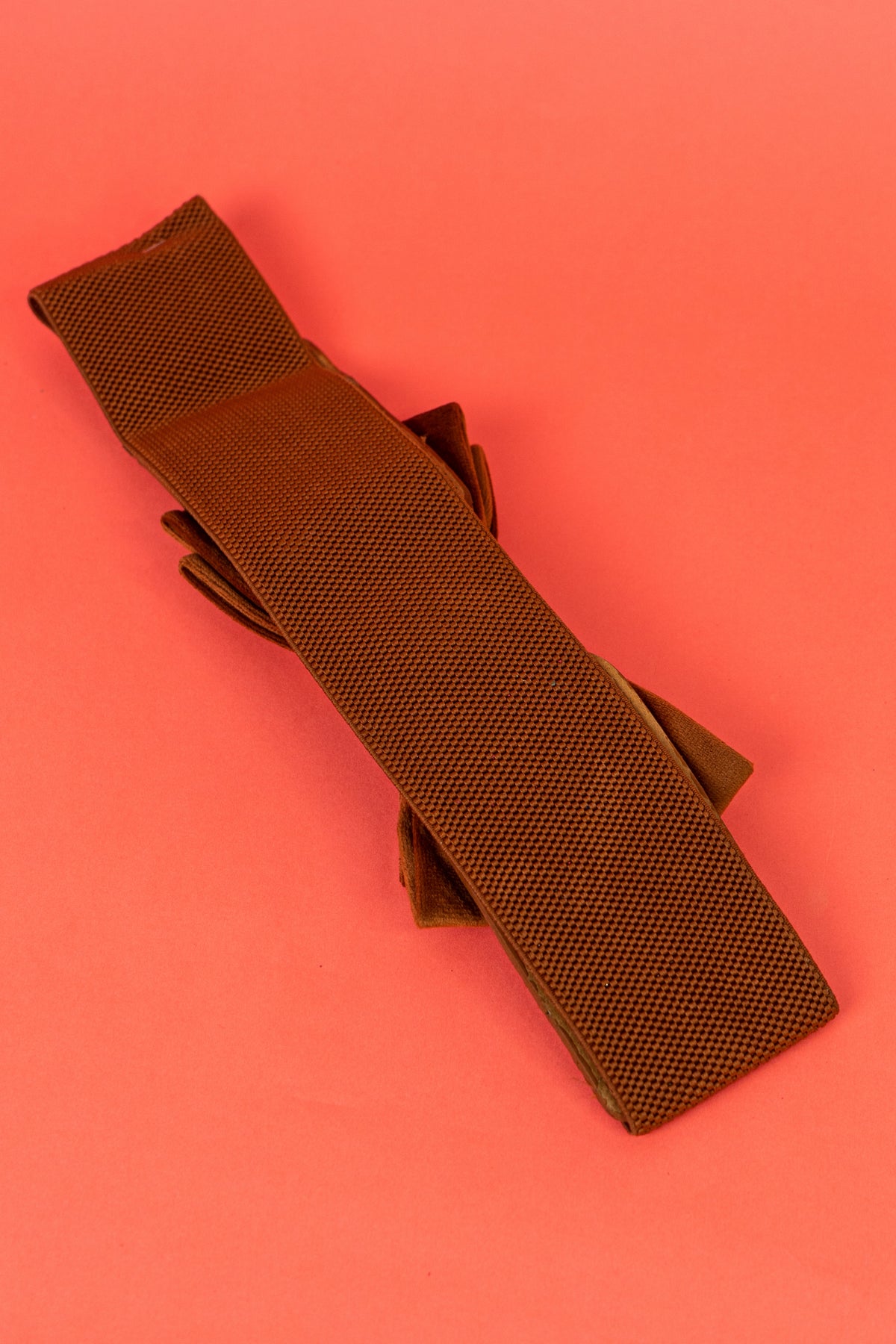 Brown bow western waist belt