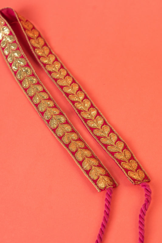 Pink Gotta Patti Traditional Belt