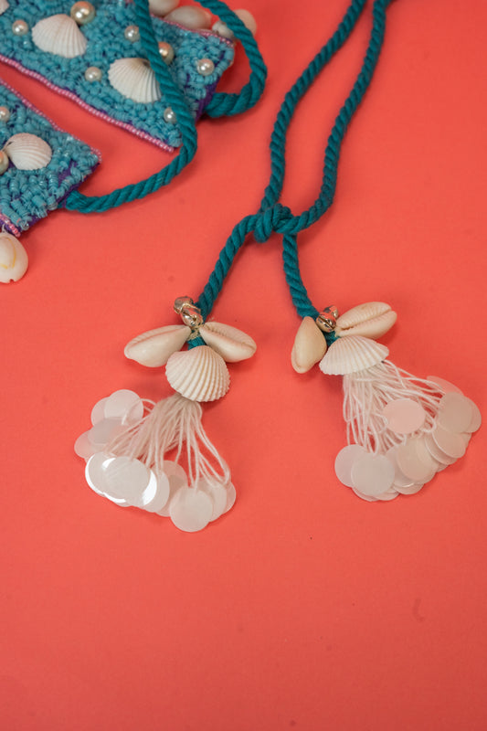 Shells & Pearl beaded handcrafted waist belt