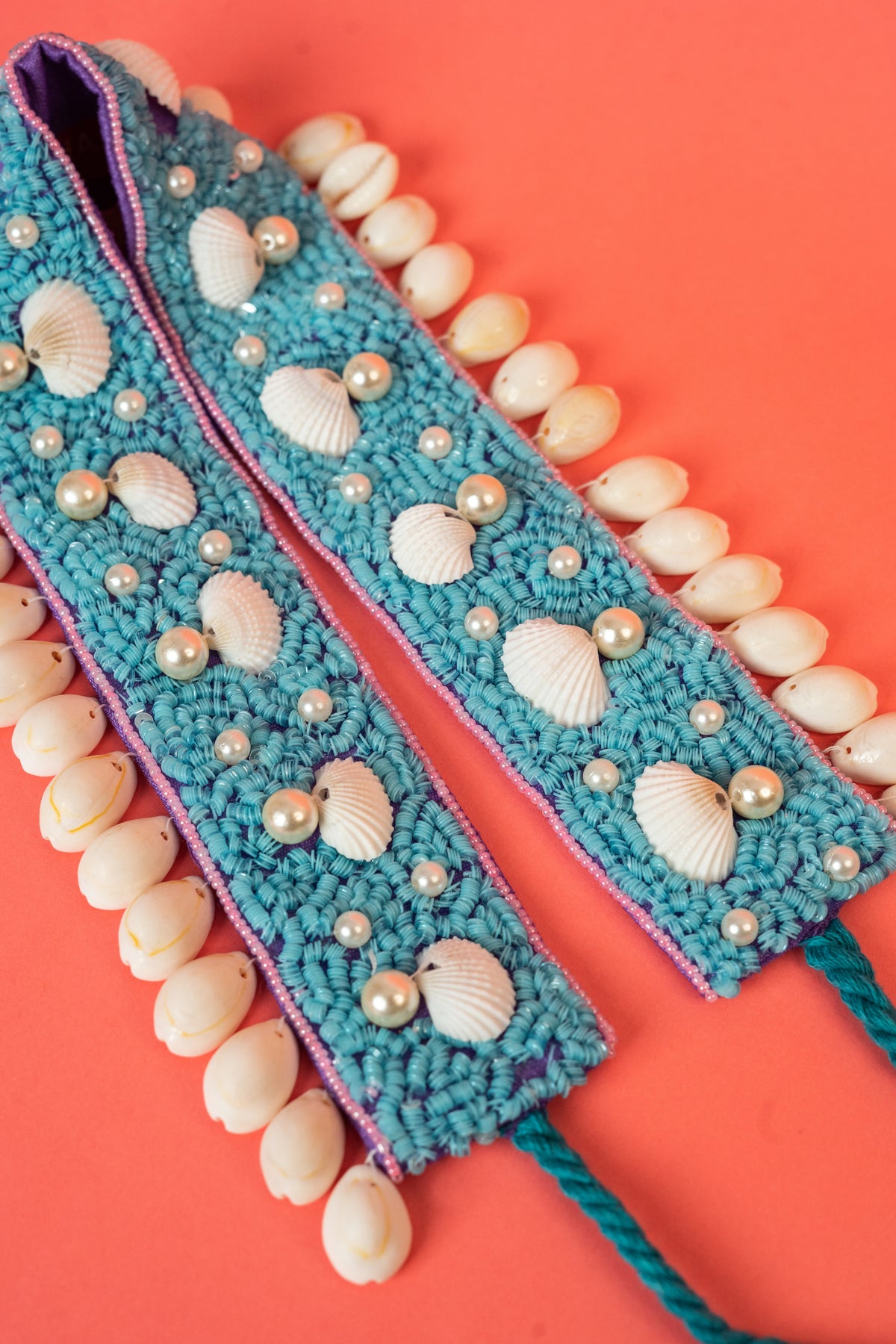 Shells & Pearl beaded handcrafted waist belt