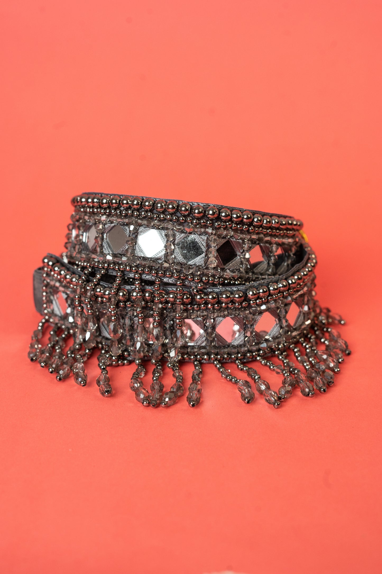 Mirror beaded handcrafted waist belt